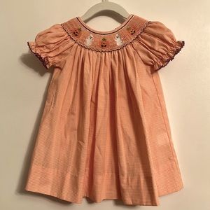 12 month Petit Bebe brand smocked Halloween dress